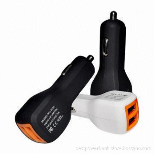 Rubber Coating, Dual-USB Car Chargers